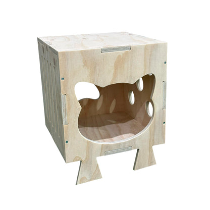 Casa De Madera Para Gatos 37x37x47 Cm