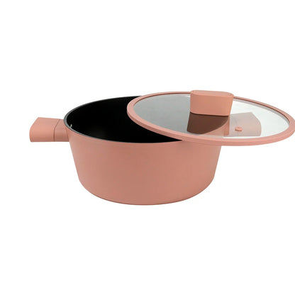 Olla Press Cast Satellite con Tapa de Vidrio 32 cm – Terracota