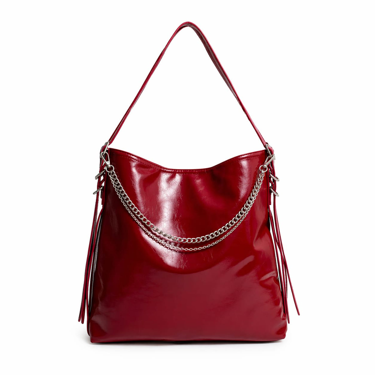 CARTERA SACA DETALLE CADENAS ROJO CARTERA Isadora