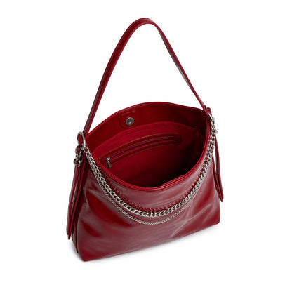 CARTERA SACA DETALLE CADENAS ROJO CARTERA Isadora