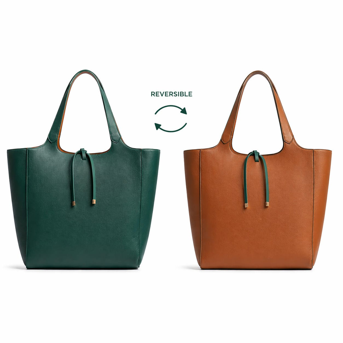 Cartera SHOPPER REVERSIBLE VERDE Isadora
