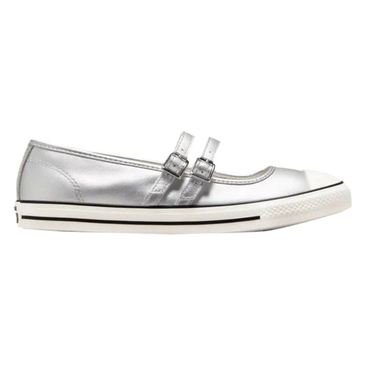 Zapatillas Chuck Taylor Mary Jane Strap Leather Silver Womens