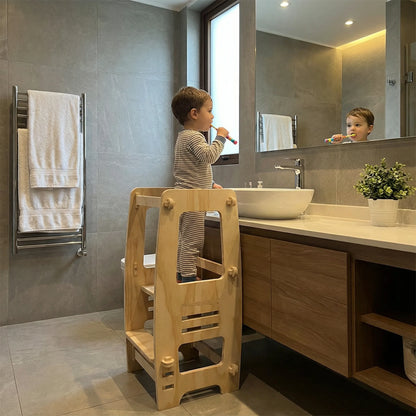 Torre de Aprendizaje Montessori de Madera para Niños