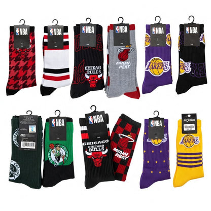 Pack de 12 Pares de Calcetines Largos NBA