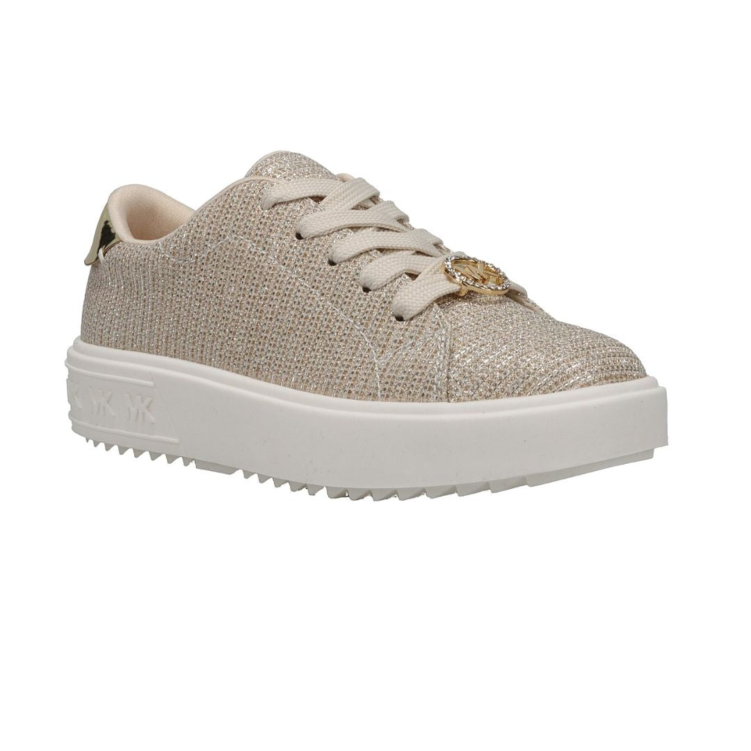 Zapatilla Michael Kors Originales beige con brillo y suela plataforma