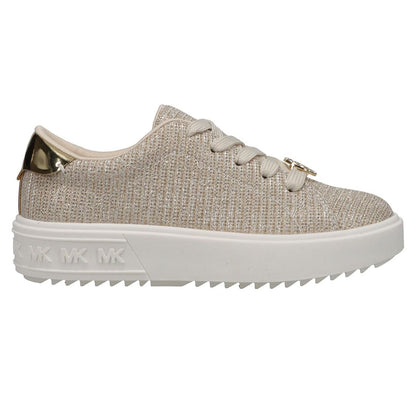 Zapatilla Michael Kors Originales beige con brillo y suela plataforma