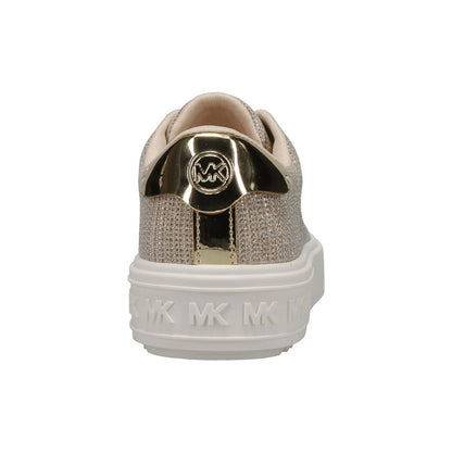Zapatilla Michael Kors Originales beige con brillo y suela plataforma