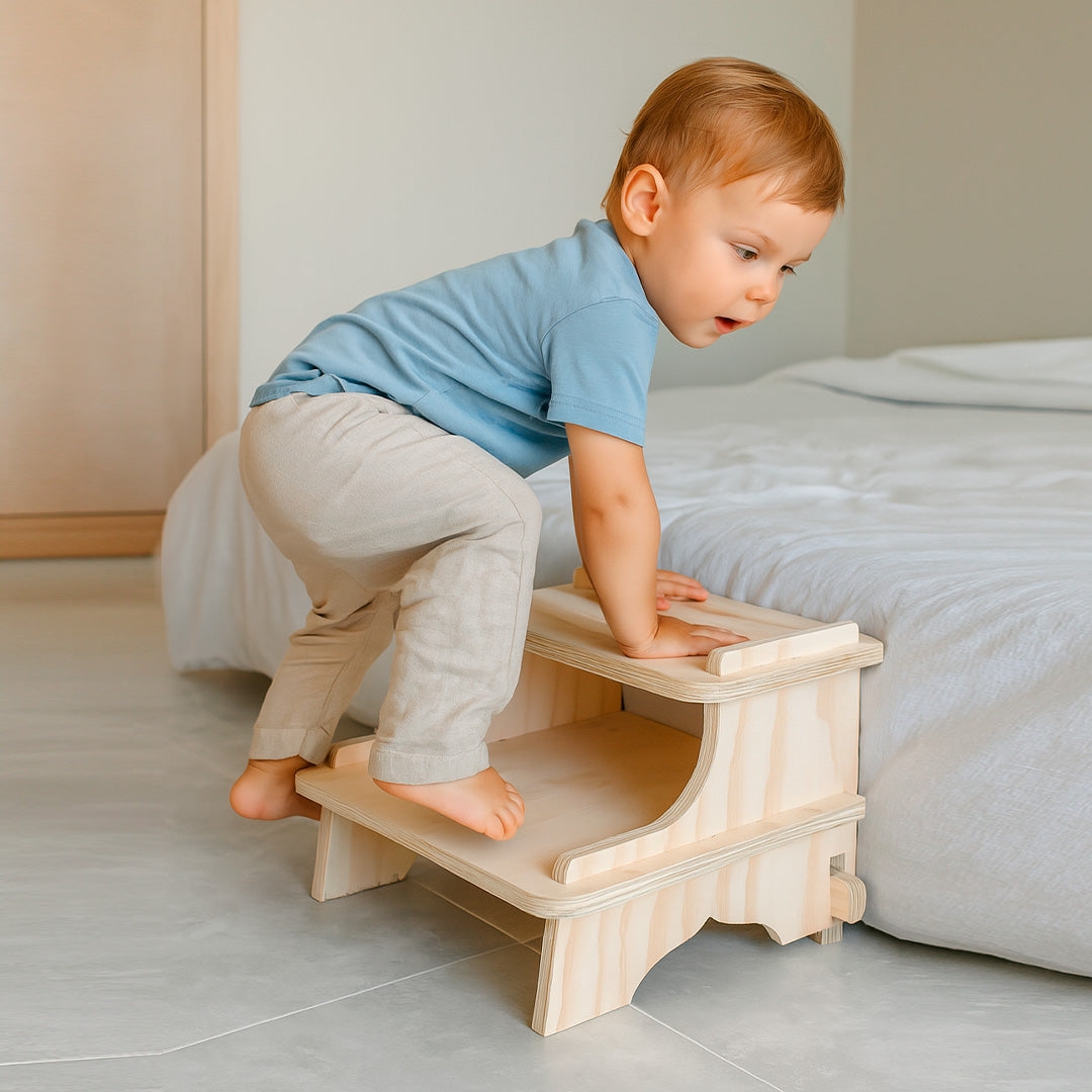 Escalón de Aprendizaje Montessori de Madera para Niños