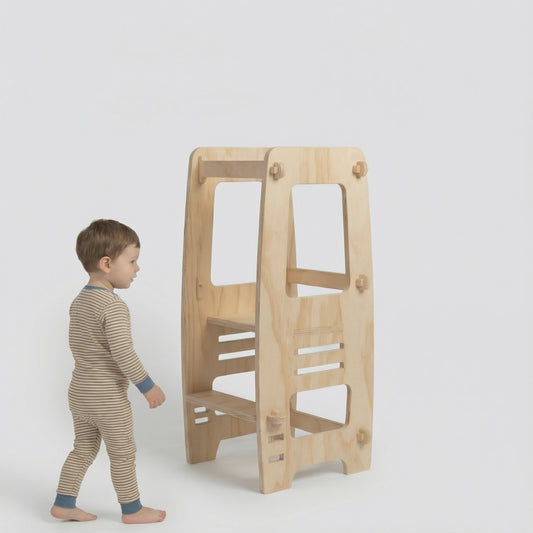 Torre de Aprendizaje Montessori de Madera para Niños