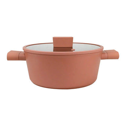 Olla Press Cast Satellite con Tapa de Vidrio 32 cm – Terracota